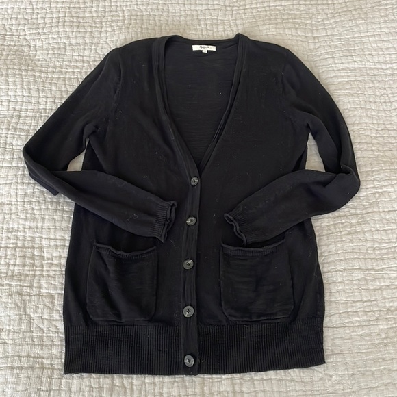 Madewell Black Button Down Cardigan Small - Picture 1 of 4